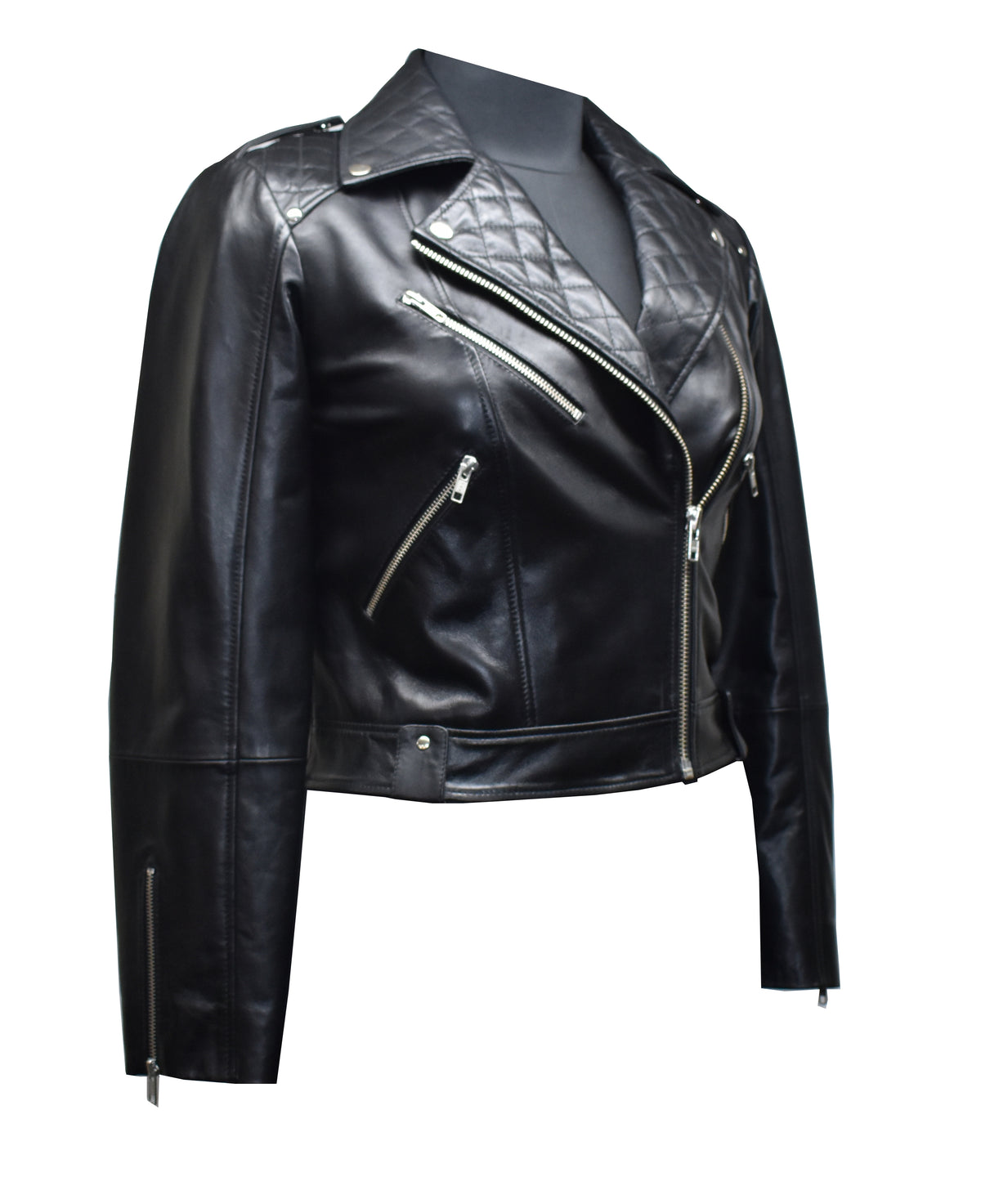 HUNTER WOMEN'S LEATHER BIKER JACKET