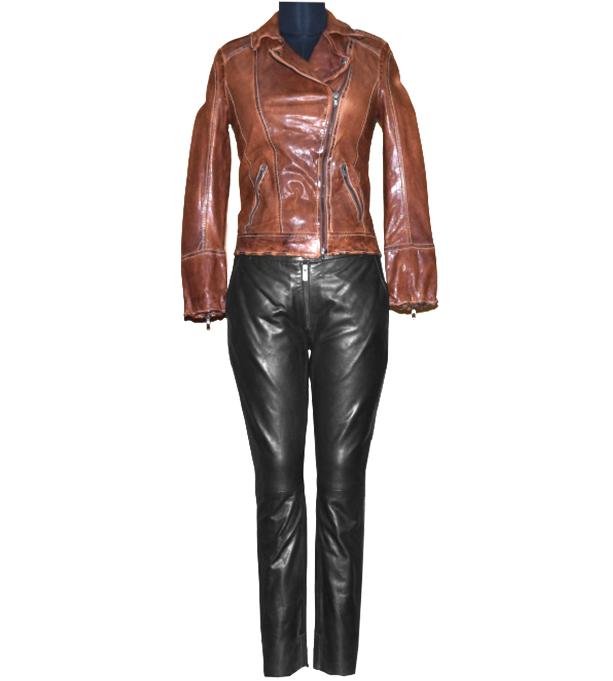 WOMEN SLIM LEATHER PANT