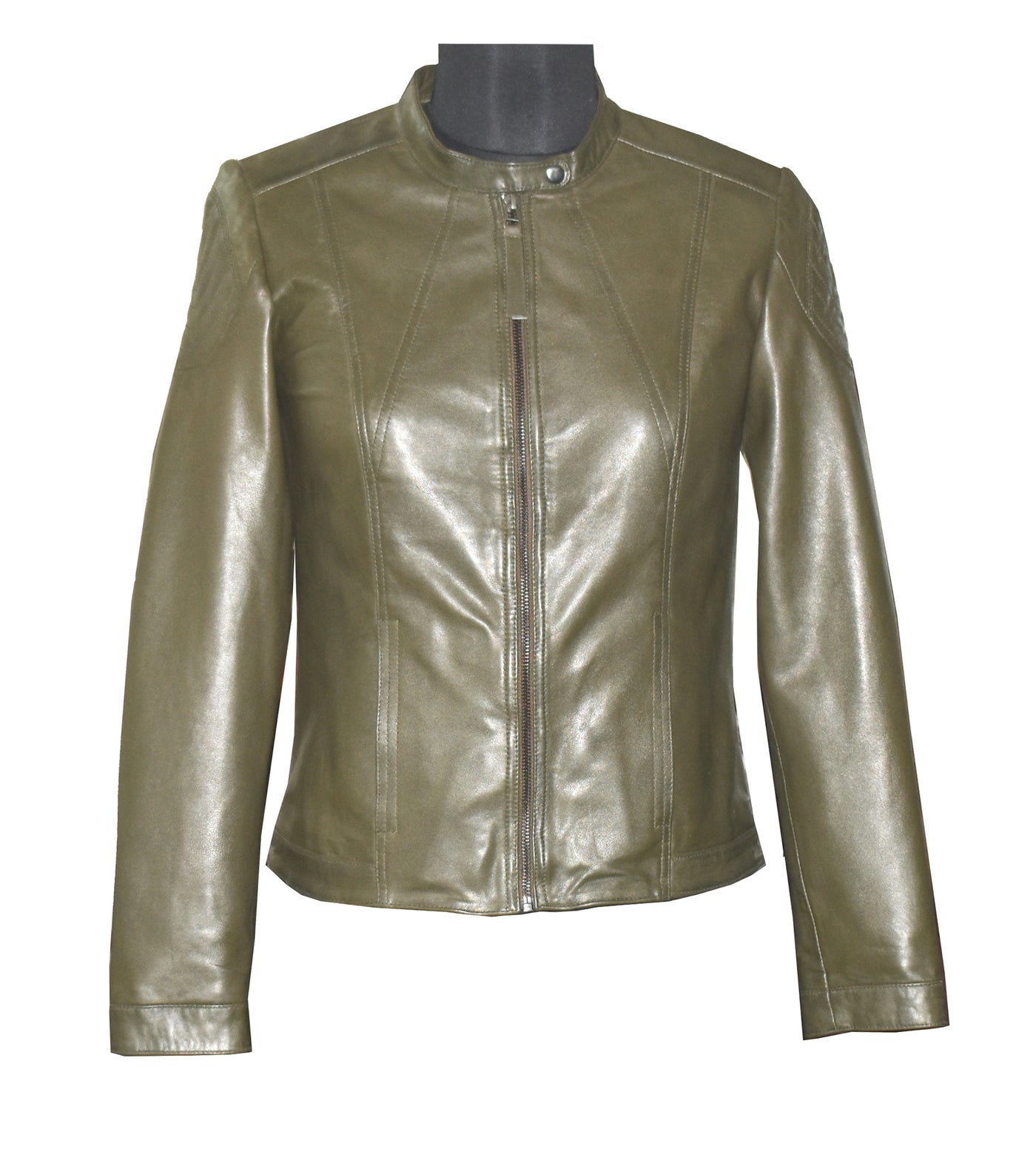 Full Sleeve Olive Green Pure Leather Biker Jacket, Size: S-xxl at Rs 2999  in New Delhi
