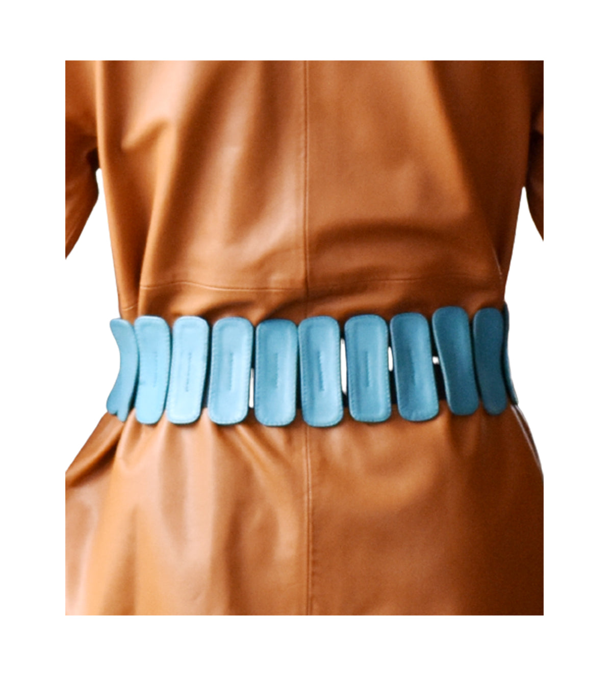 SCALLOPED WOMENS LEATHER BELT