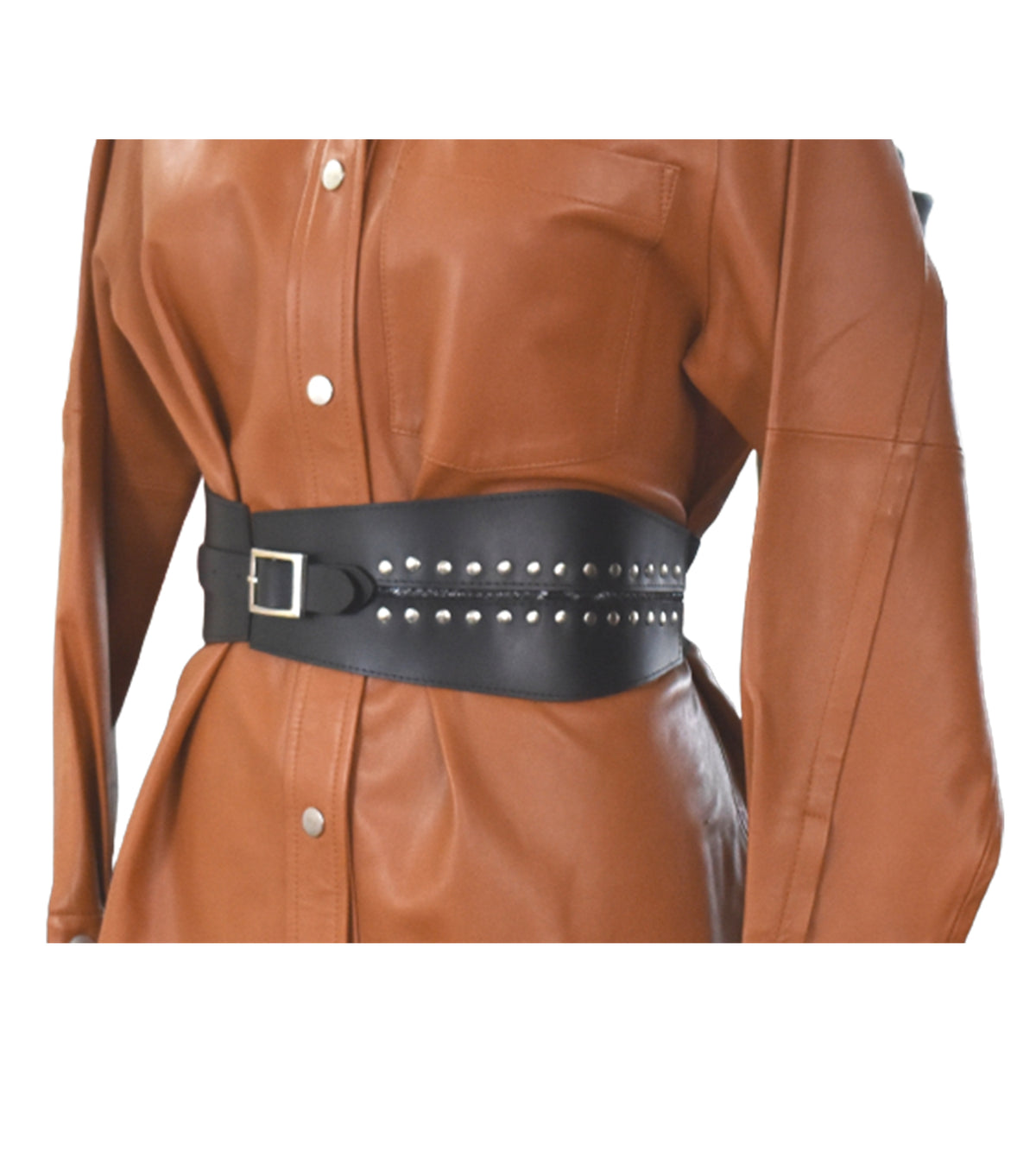 RIVETED WOMEN'S LEATHER BELT