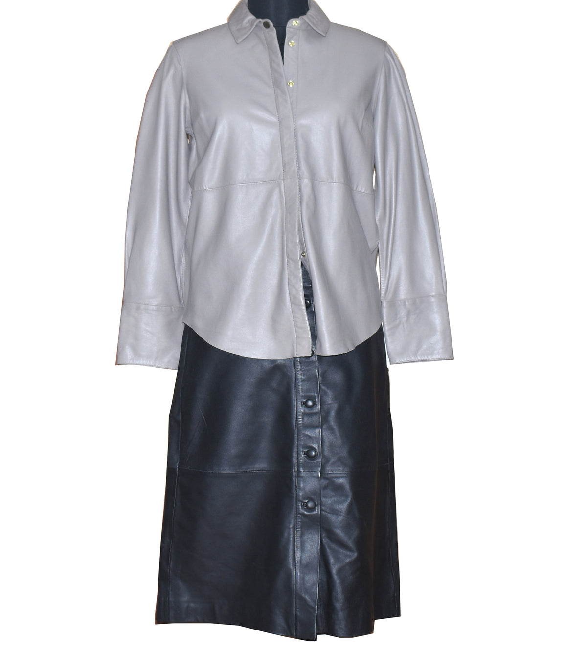 WOMEN'S LONG LEATHER SKIRT