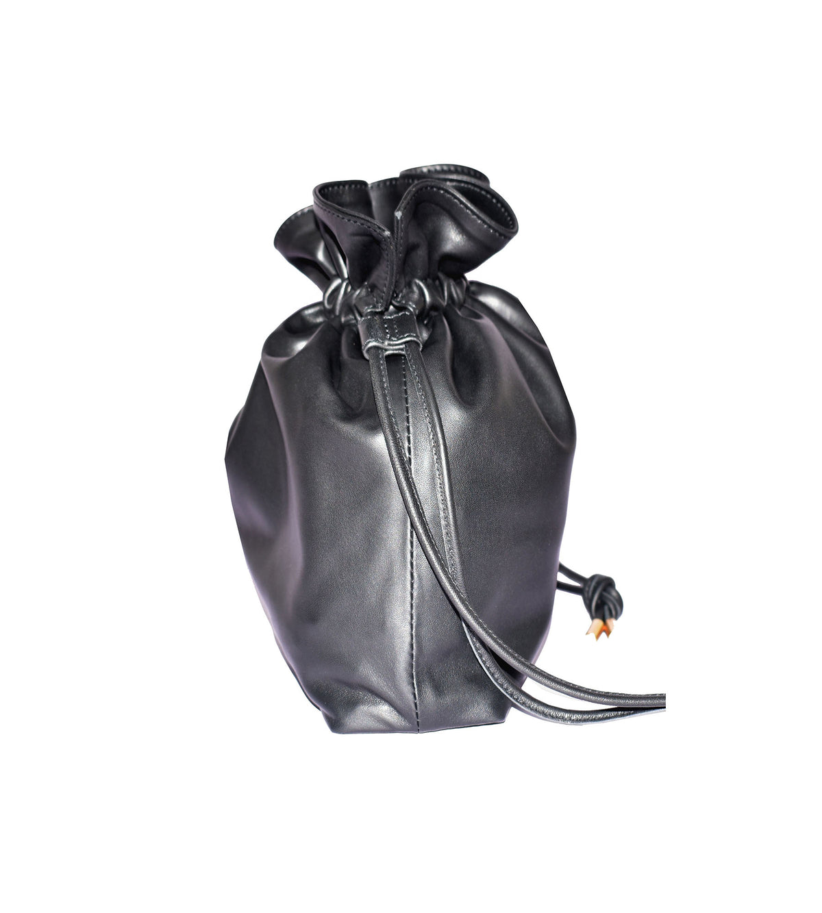 CHAMP LEATHER DRWASTRING BAG