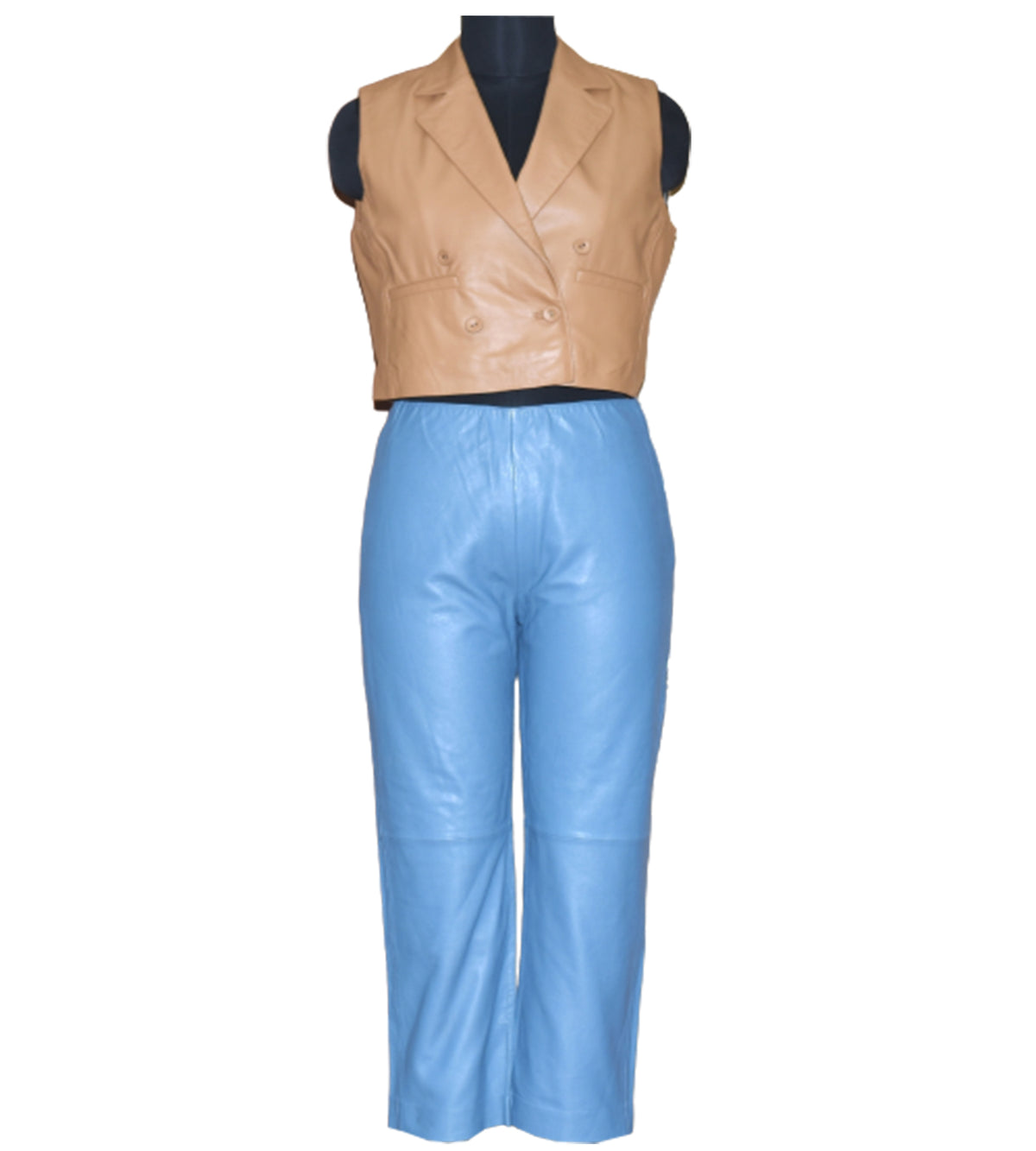 WOMEN RELAXED FIT LEATHER PANT