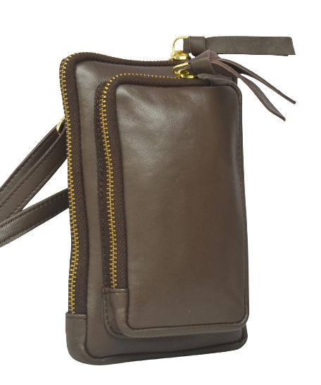 MERCER LEATHER PHONE CROSSBODY